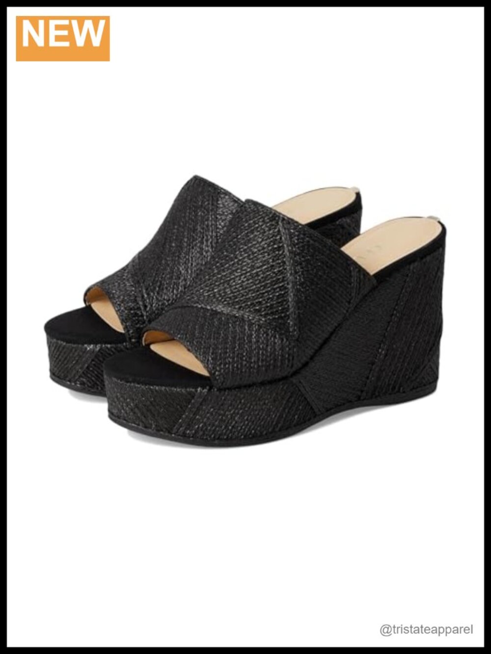 Woven Wedge Sandals Slip On Ankle Strap Platform Heel